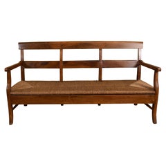 Provencal Bench with Woven Seat