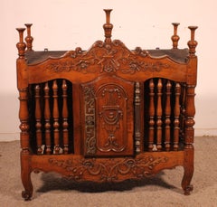 Provençal Bread Rack Called Panetière In Solid Walnut – 18th Century