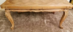 Provençal Extending Dining Table in Wood Raw Finish, France