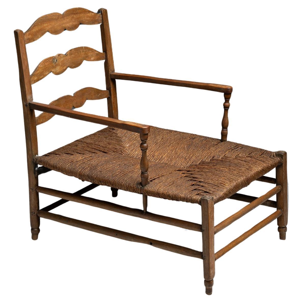 Provencal Lounge Chair, France circa 1900 For Sale