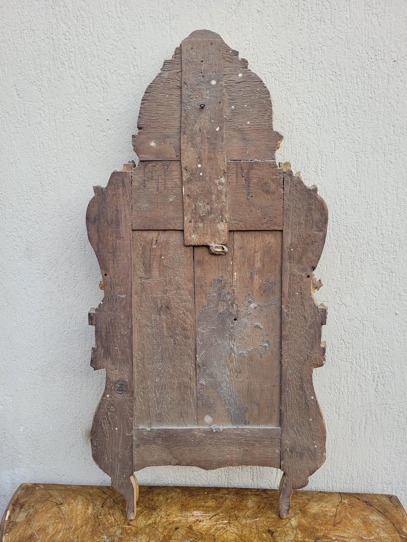 Provençal Mirror In Golden Wood, Beaucaire, Late 18th Century For Sale 1