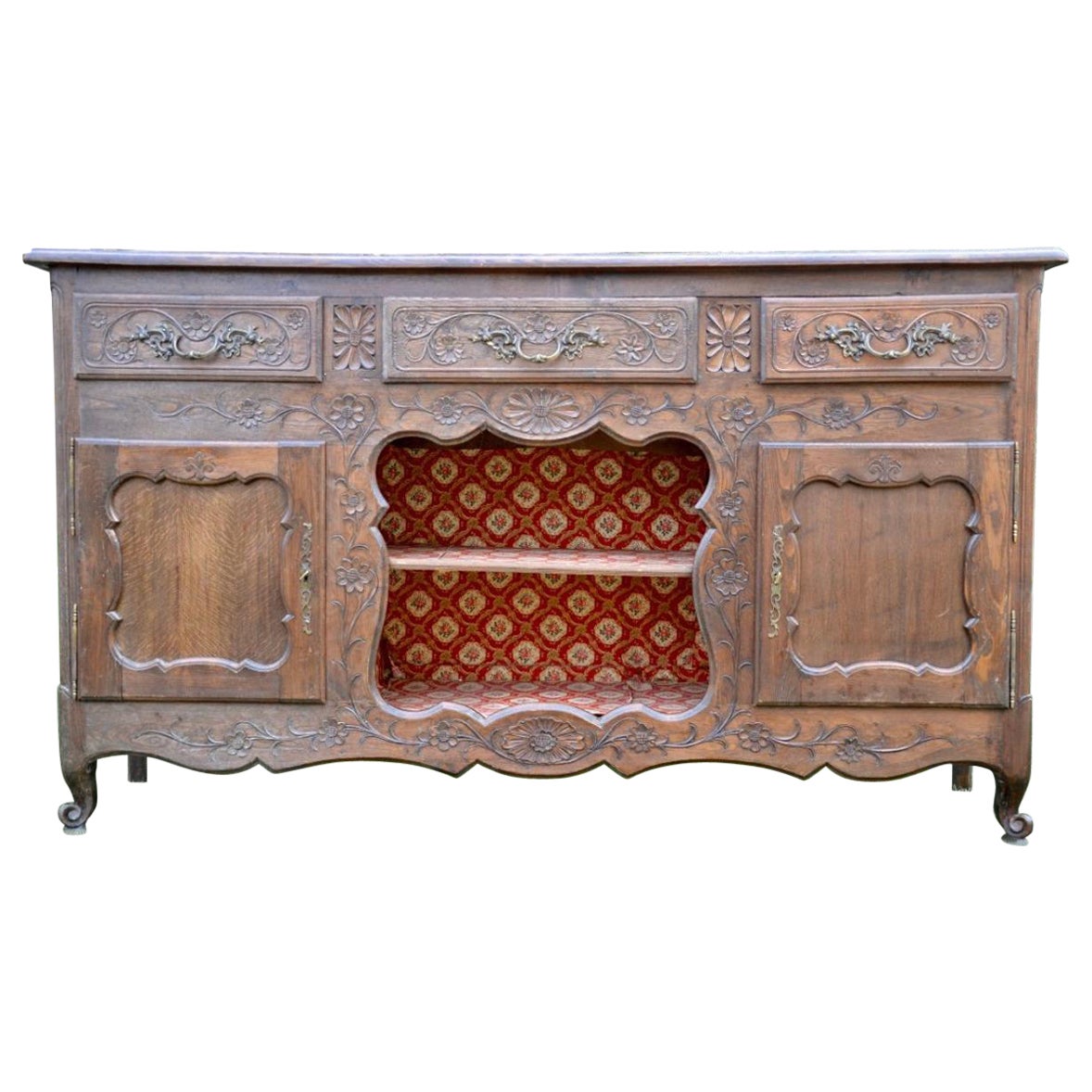 Cabinet provenzale in Oak stile Luigi XV, XIX secolo in vendita
