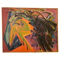 Provencal Rhythm Painting by Swedish Artist Ecke Hernæus Student of André Lhote