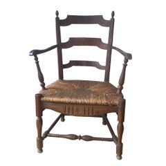 Poltrona provenzale in paglia del XVIII secolo