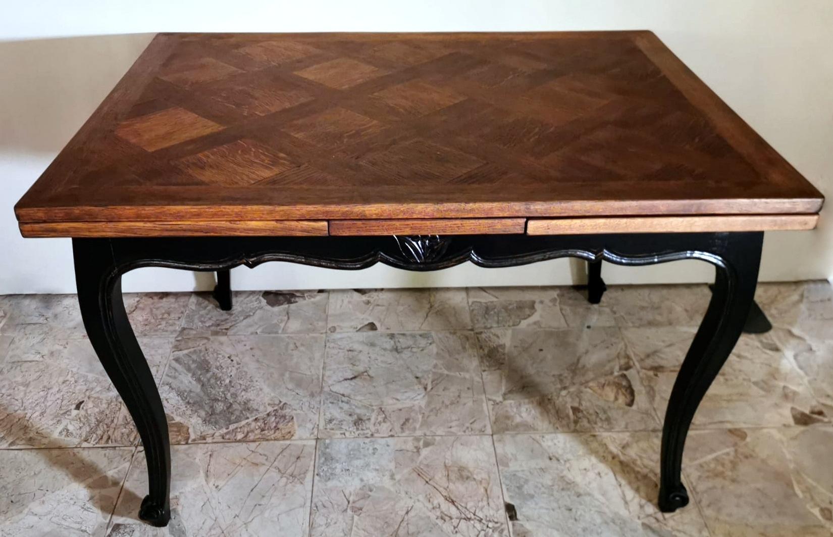 Parquetry Provencal Style French Extending Table For Sale