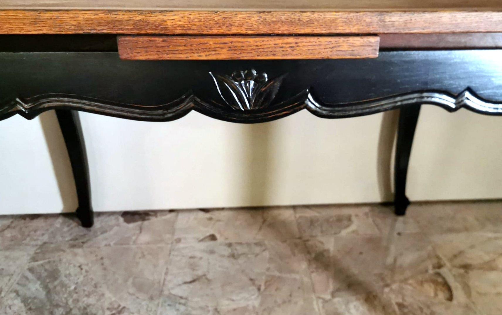 Chêne Table à rallonge française de style provençal en vente
