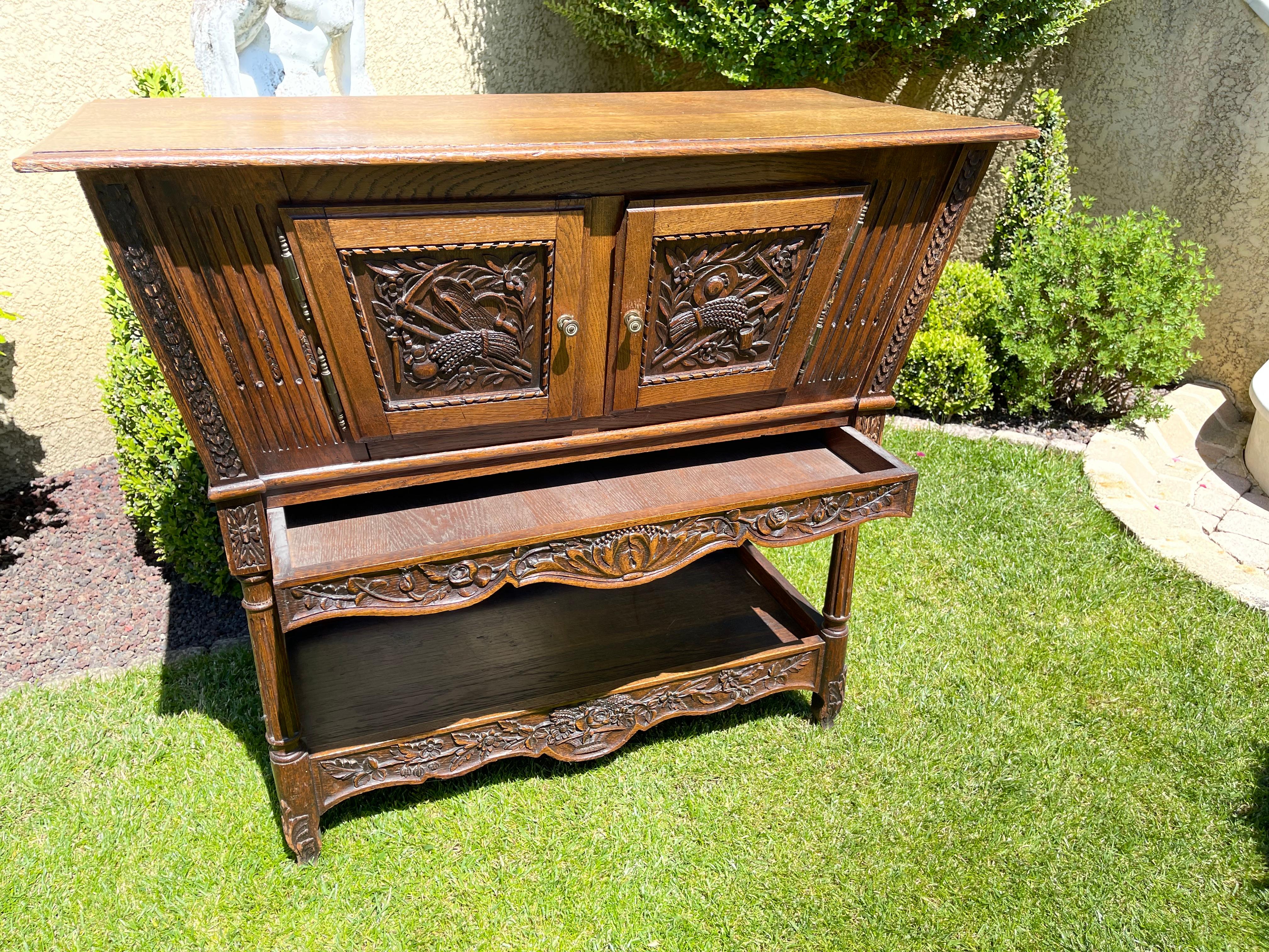 Provencal Style, French Oak Cabinet, 19th Century For Sale 2