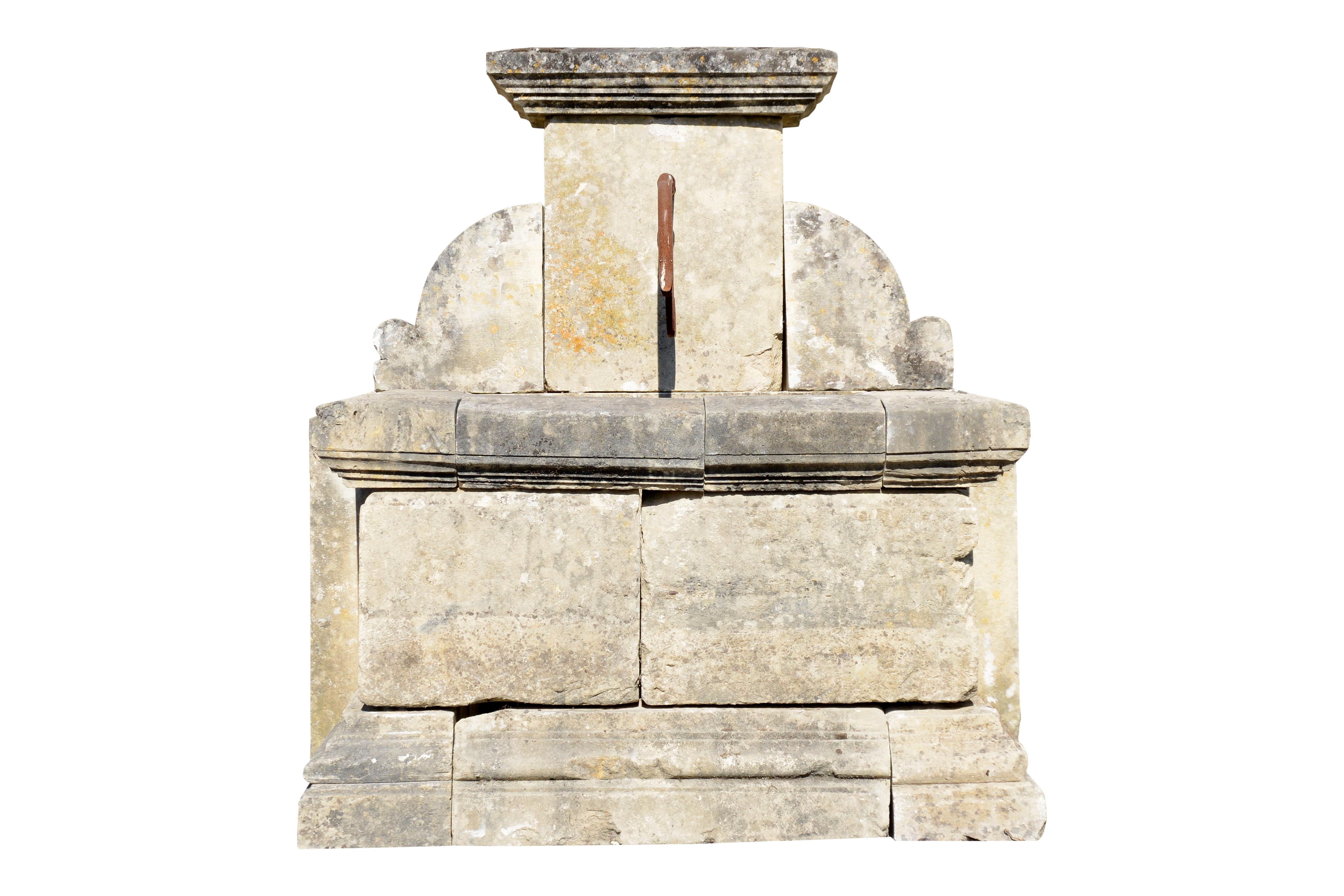 French Provencal Style Wall Fountain, 19th Century For Sale