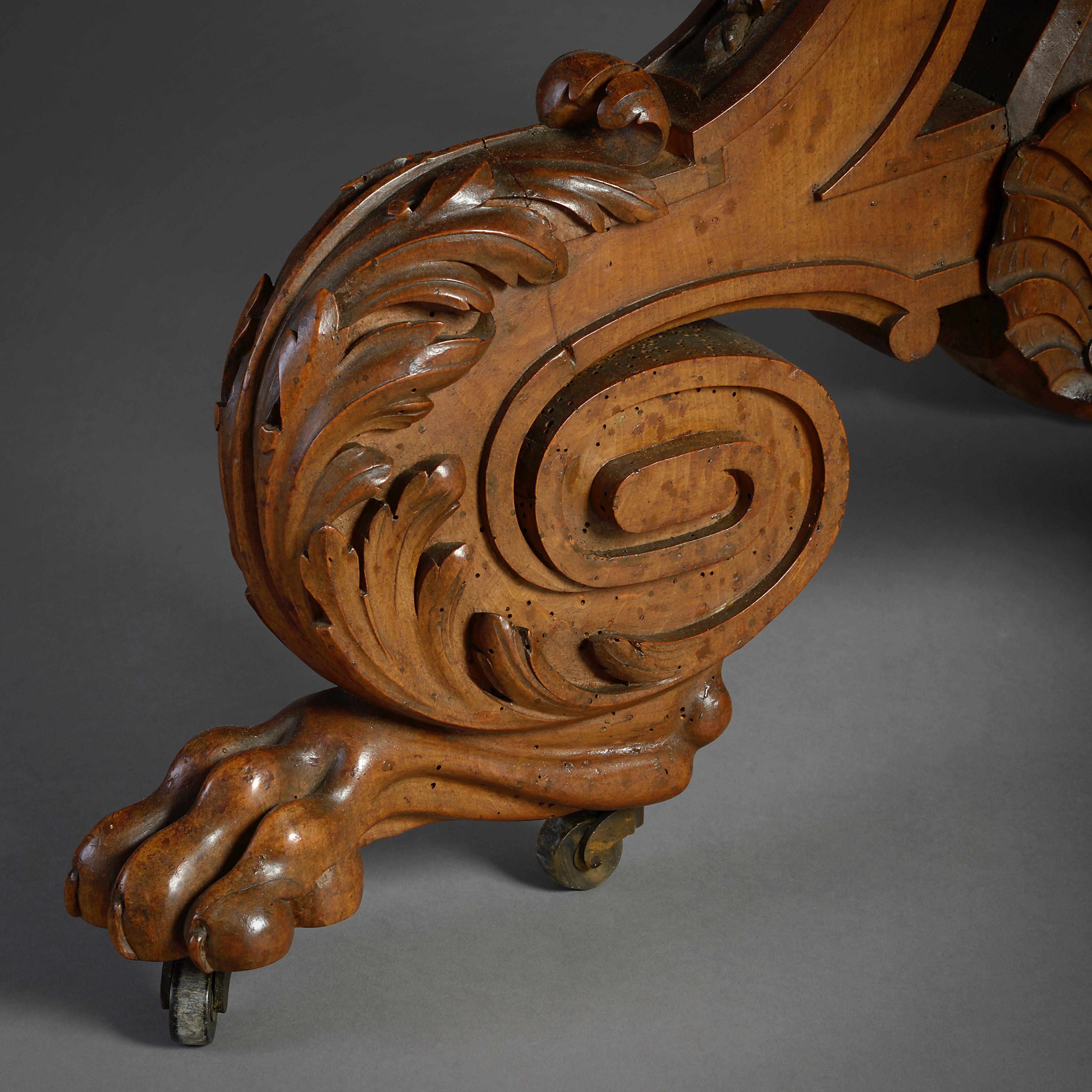 Provençal Walnut and Scagliola Centre Table For Sale 5