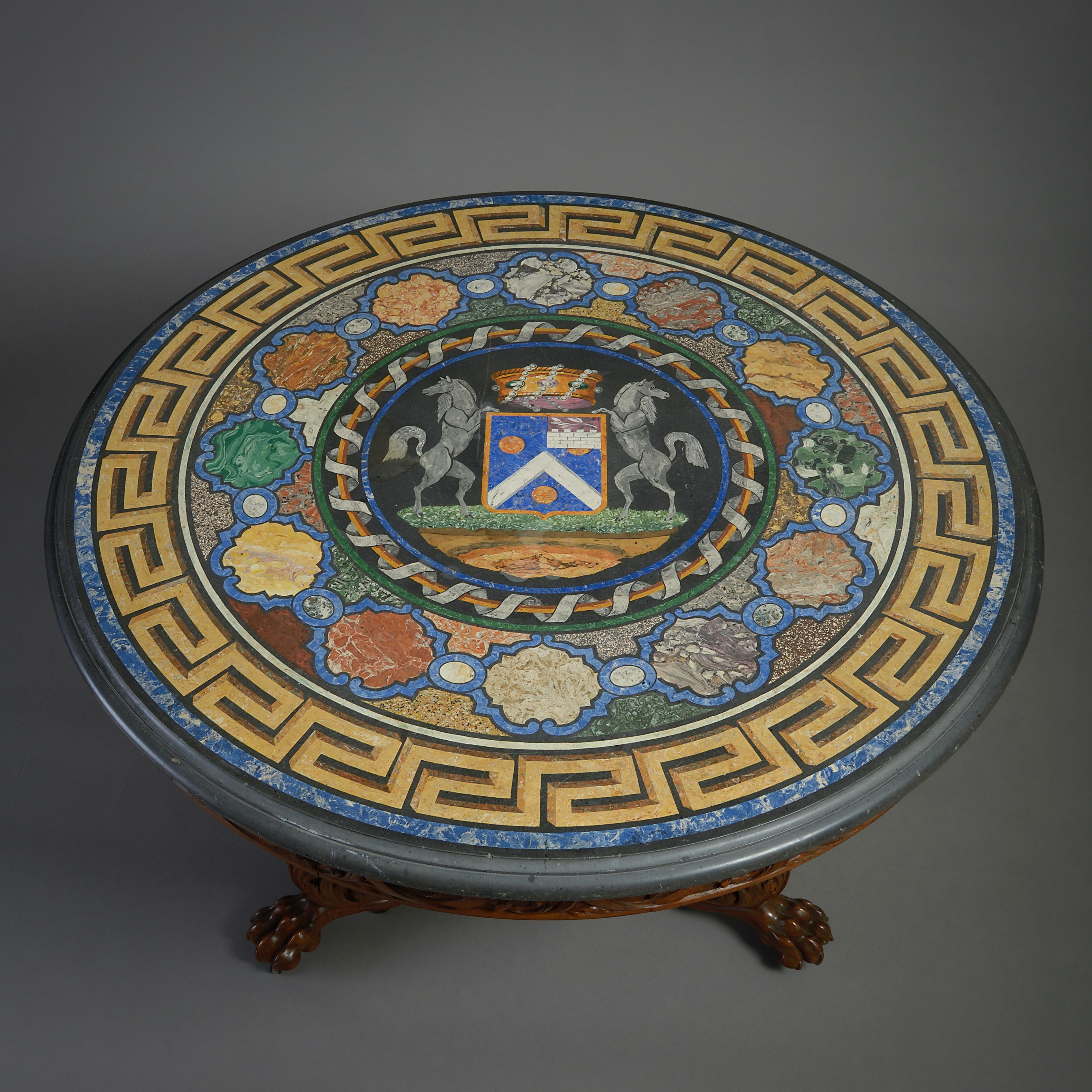 Provençal Walnut and Scagliola Centre Table For Sale 4