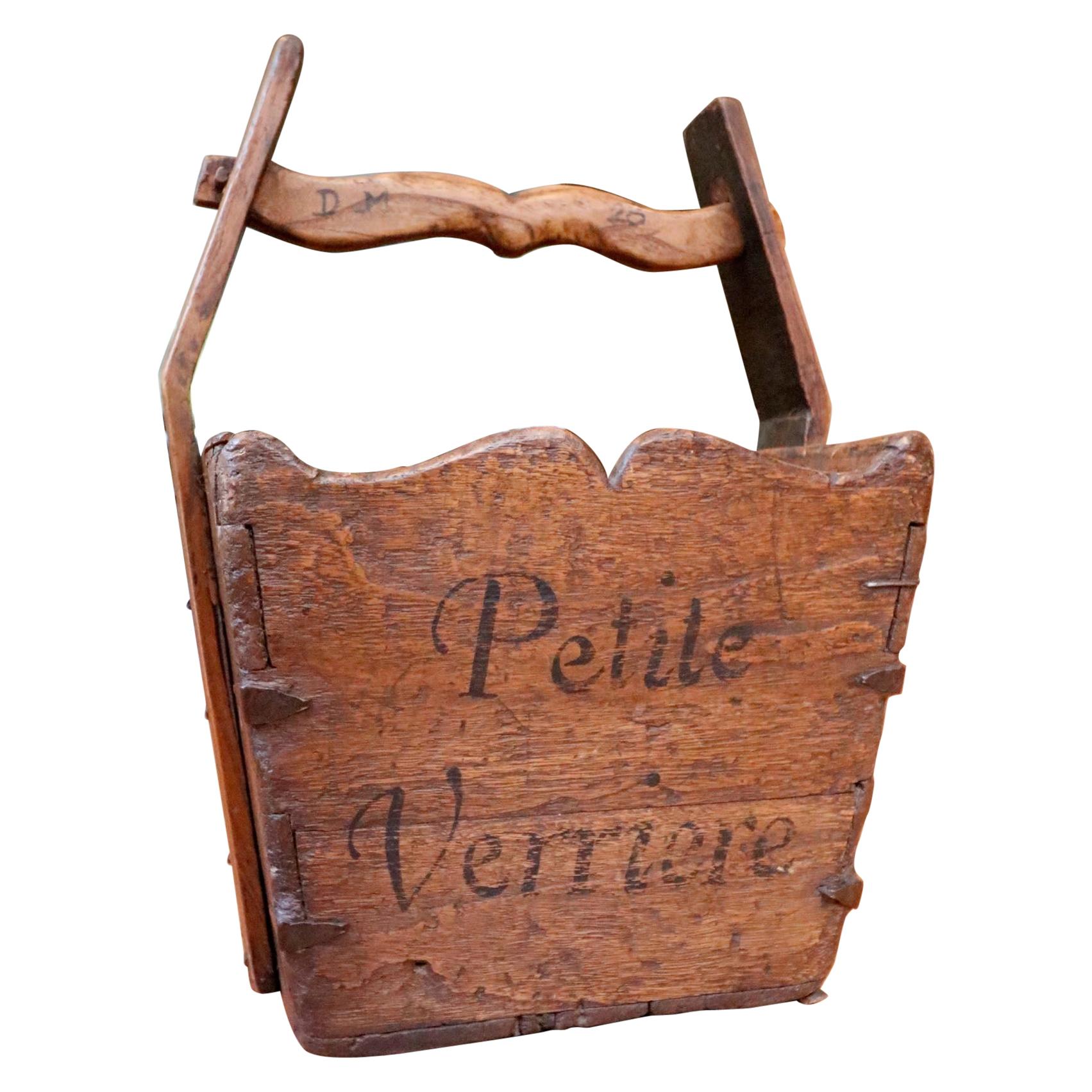 Provence Alpes Cote d'Azur Hand Made Petite Verrier Reclaimed Wood Carriers Box