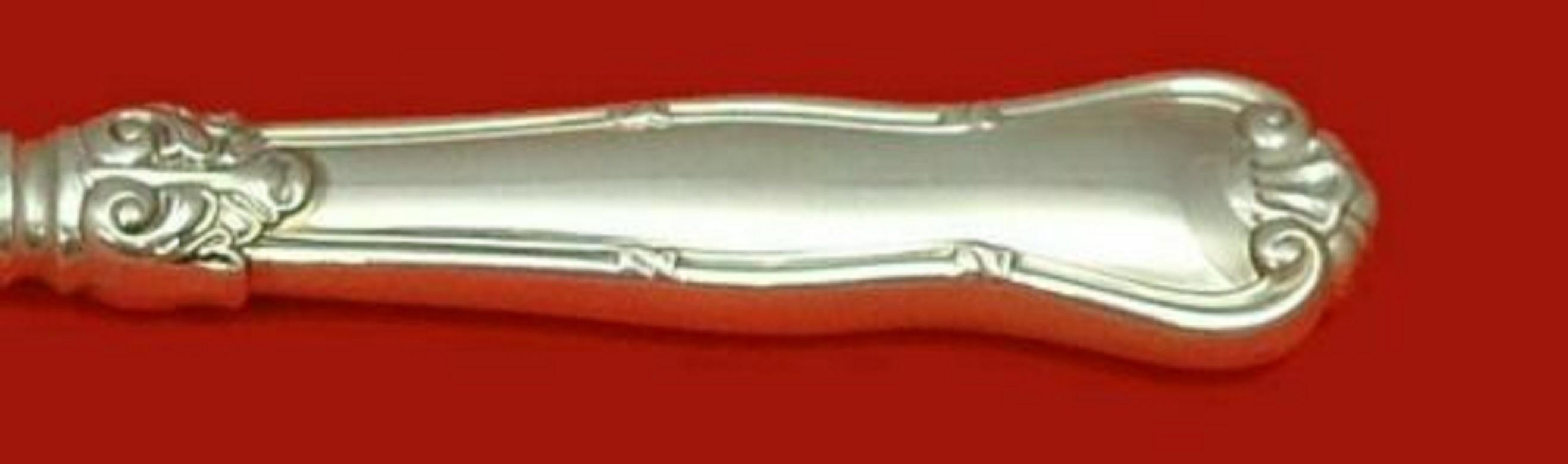Sterling silver hollow handle with stainless blade dinner knife, French 9 7/8