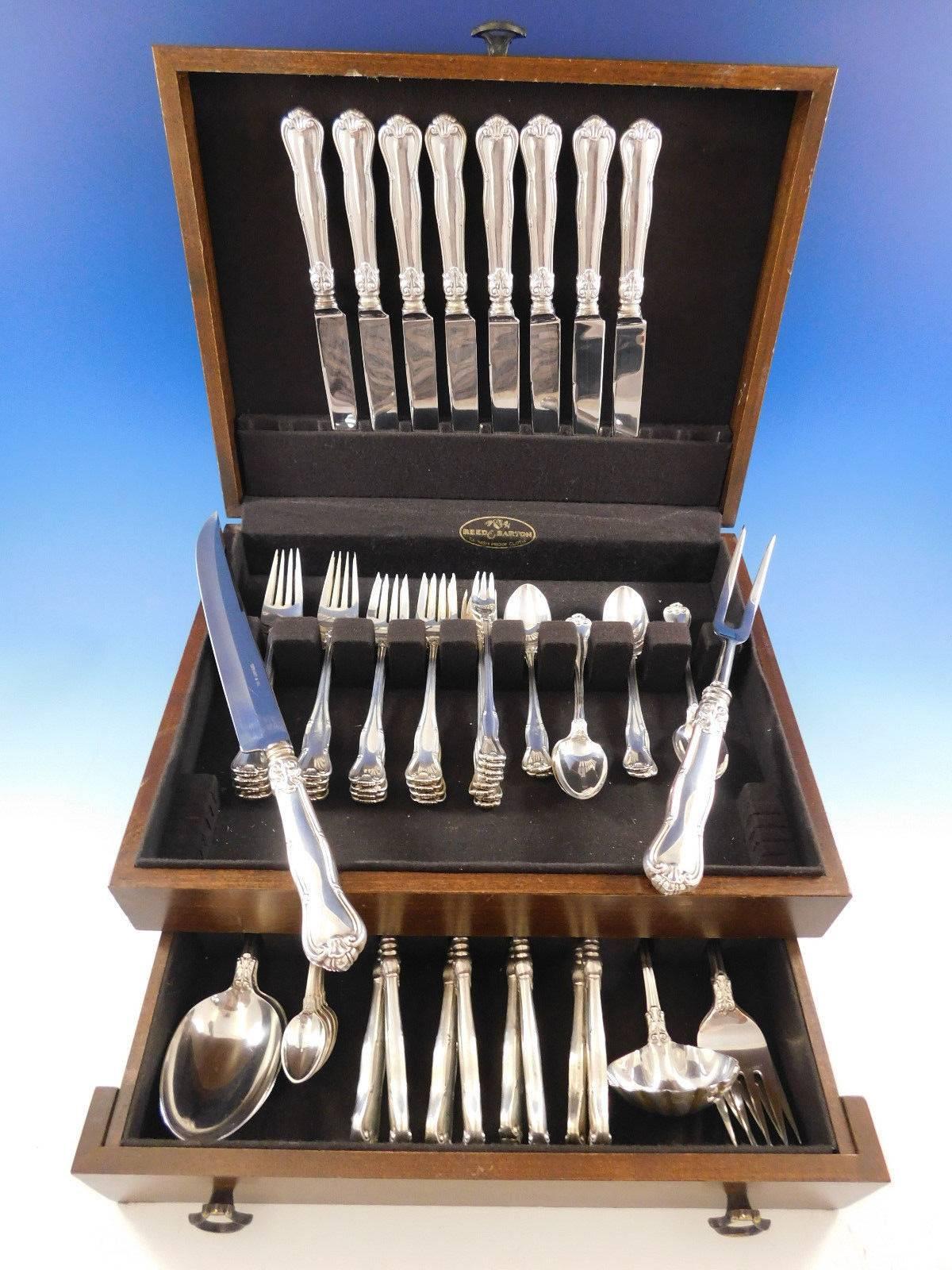 Provence by Tiffany & Co. sterling silver flatware set of 63 pieces. This set includes: Eight dinner size knives, 9 3/4