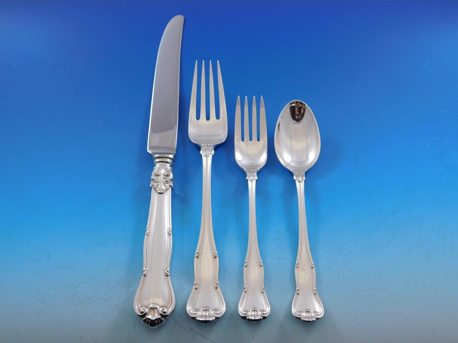 Provence by Tiffany & Co. Sterling Silver Flatware Set 8 Service 59 pcs Dinner In Excellent Condition In Big Bend, WI