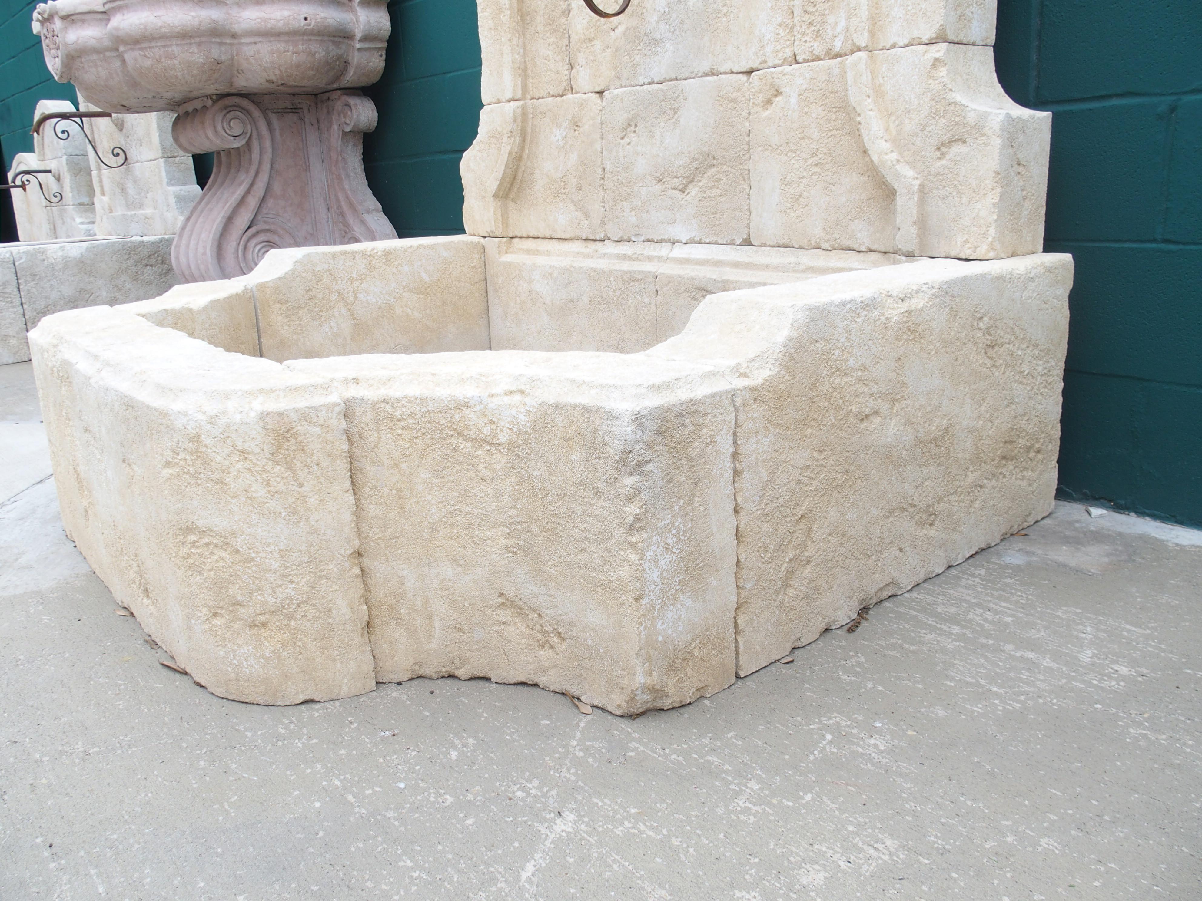 Provence, France Wall Fountain Embellished With Canted Corners In Good Condition In Dallas, TX