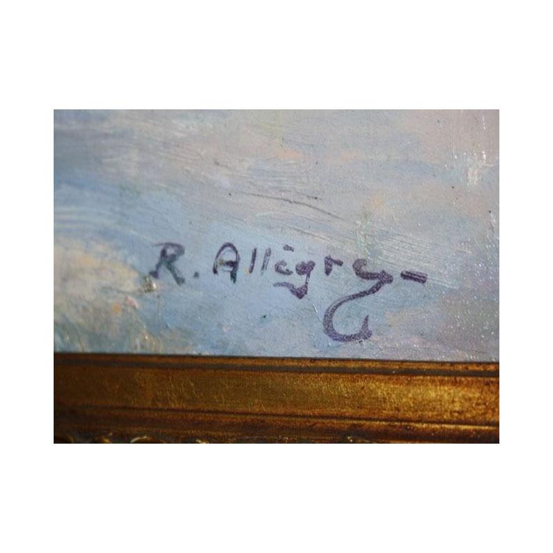 Peinture à l'huile sur toile - Paysage marin de Provence Raymond Allegre en vente 8