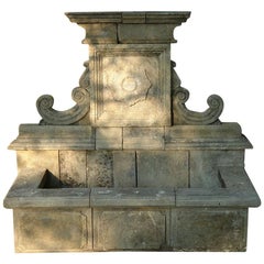 Provence Style Wall Fountain Hand-Carved in Pure Limestone