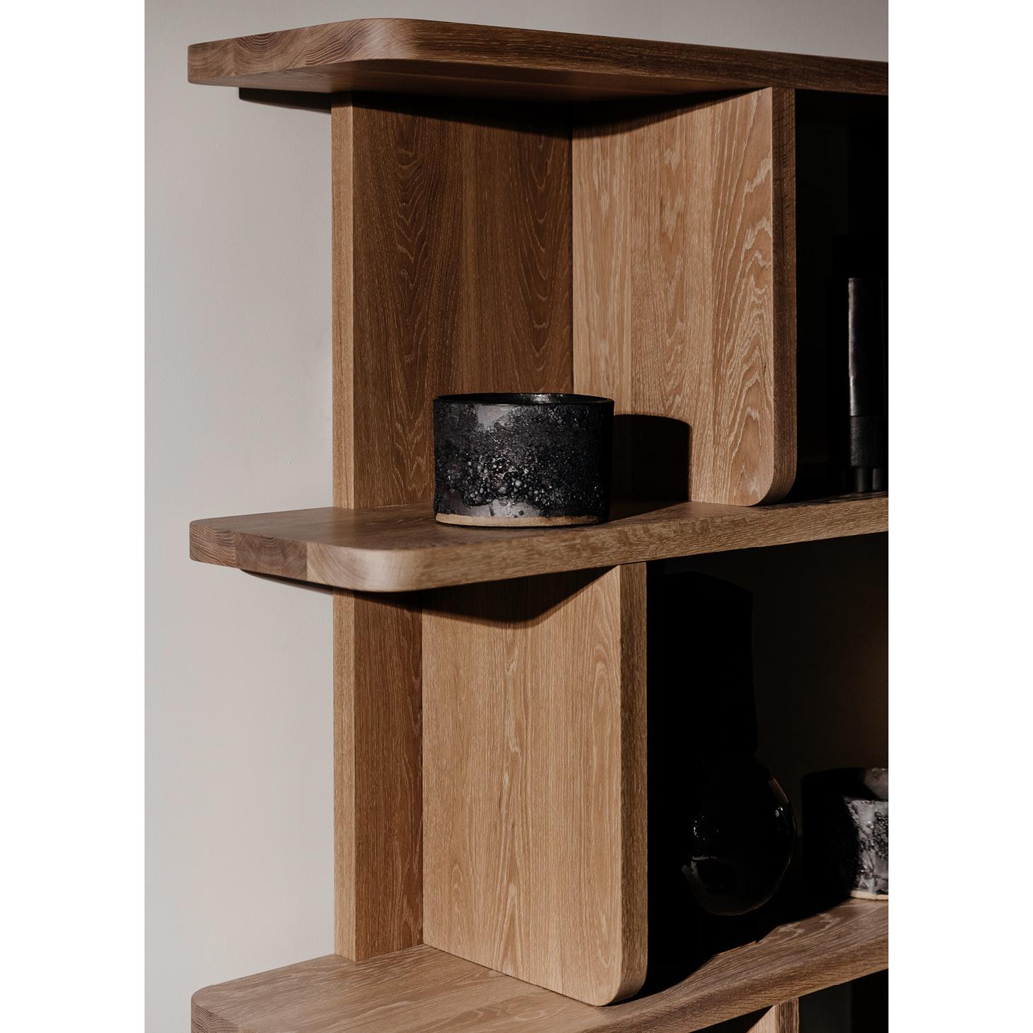 Contemporary Provide Series – Shelving in solid Oak  For Sale
