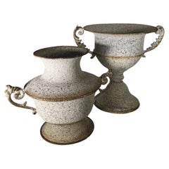 Province Style Rustic Urn Pair