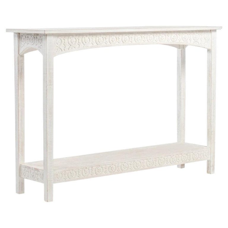 Province Style White Wash Arch Hall Table For Sale at 1stDibs