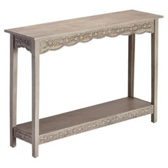 Province Washed Scalloped Wash Hall Table