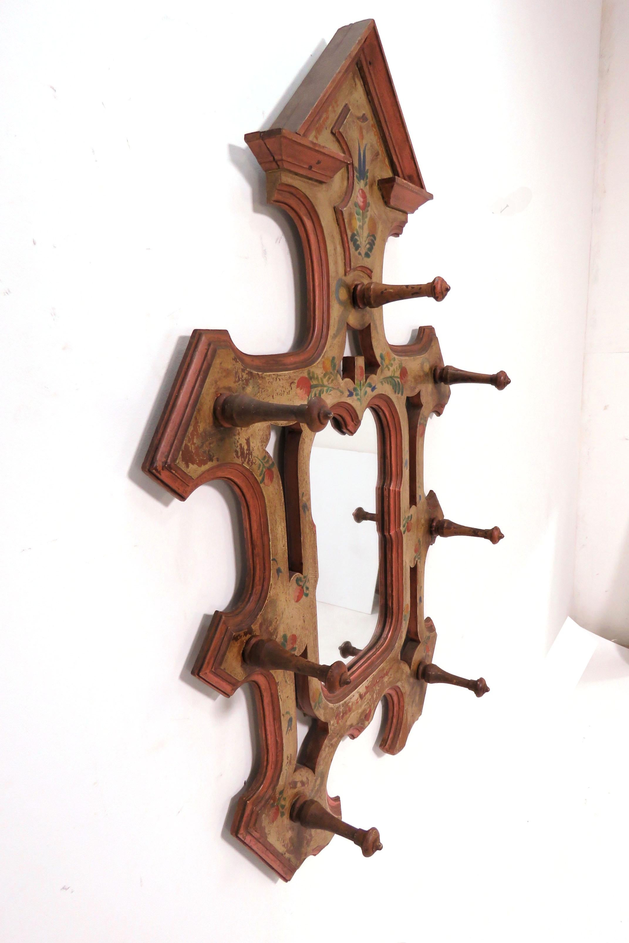 Provincetown Folk Art Mirror and Hat Rack by Peter Hunt, Dated 1944 at ...