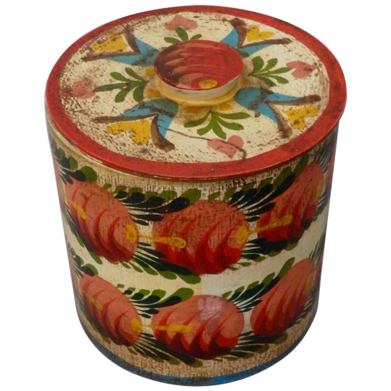 Provincetown Folk Artist Peter Hunt Painted Covered Box
