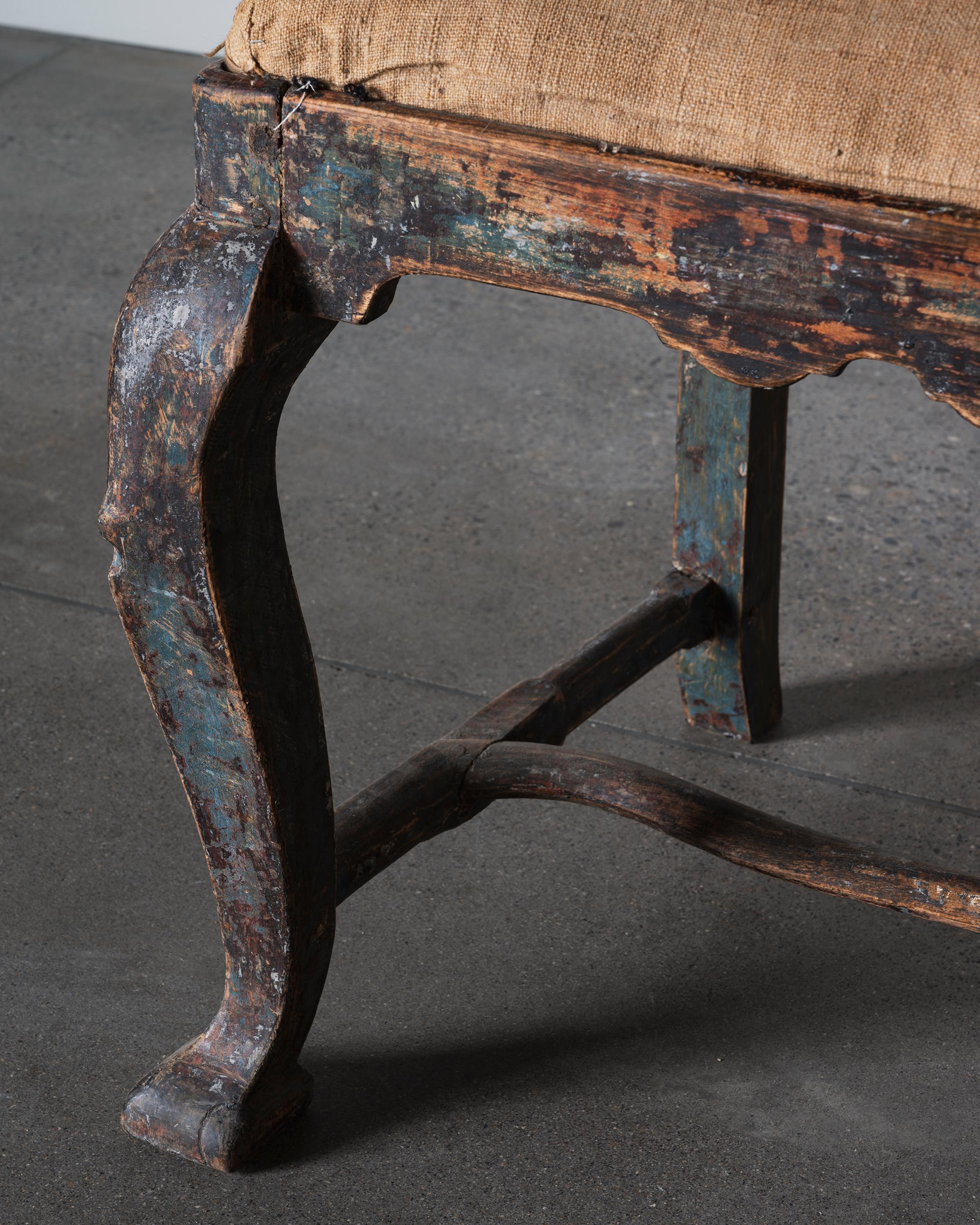 Baroque Fauteuil baroque suédois provincial du XVIIIe siècle en vente