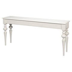 Provincial Antique White Pine Console Table