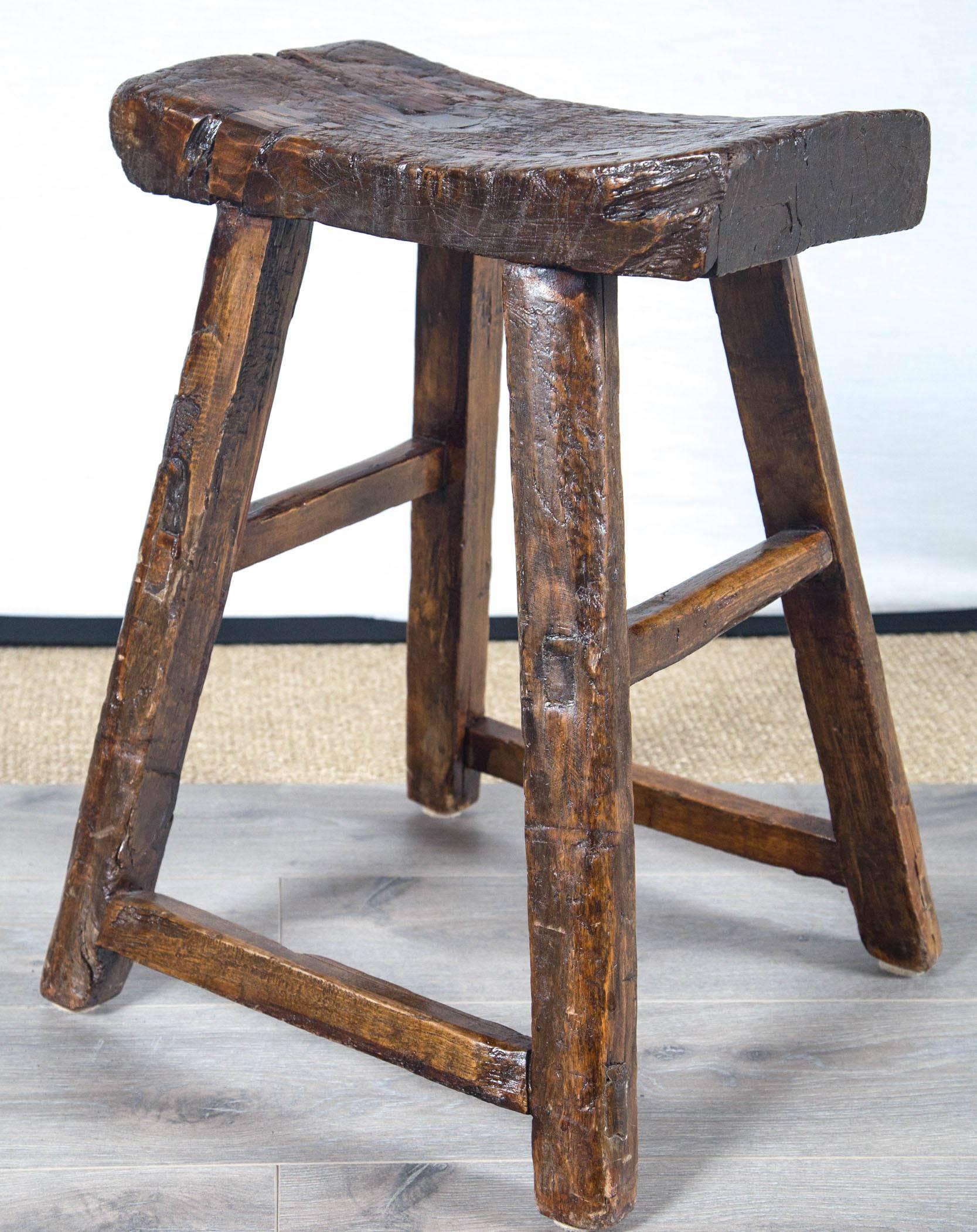 Provincial Asian Stool, circa 1900 1