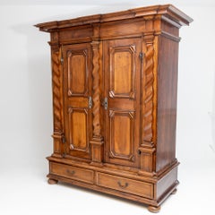 Provincial Cabinet, Walnut, Two Doors, Austria 18th Century