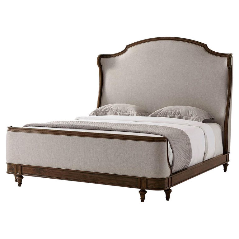 Provincial Carved California King Size Bed For Sale at 1stDibs