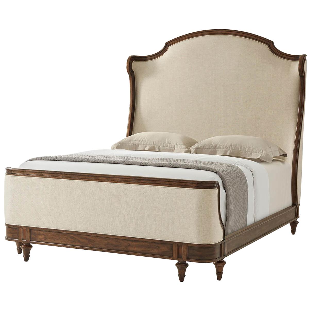 Provincial Carved Queen Size Bed For Sale