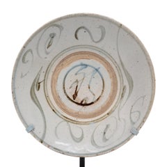 Chinesischer blau-weißer Teller im Provinzstil, um 1850