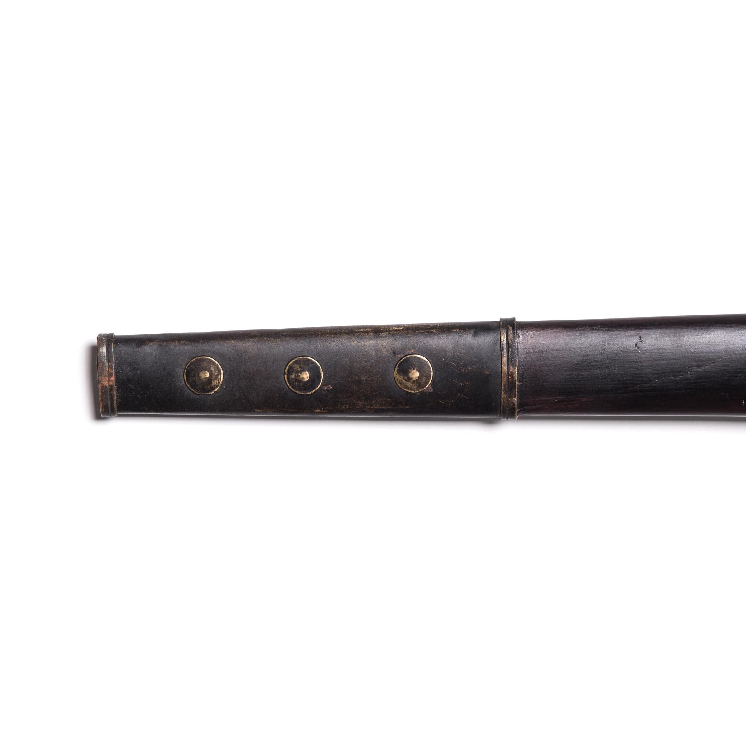 Qing Provincial Chinese Burden Bar, c. 1900 For Sale