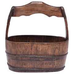 Antique Provincial Chinese Burden Basket, circa 1900