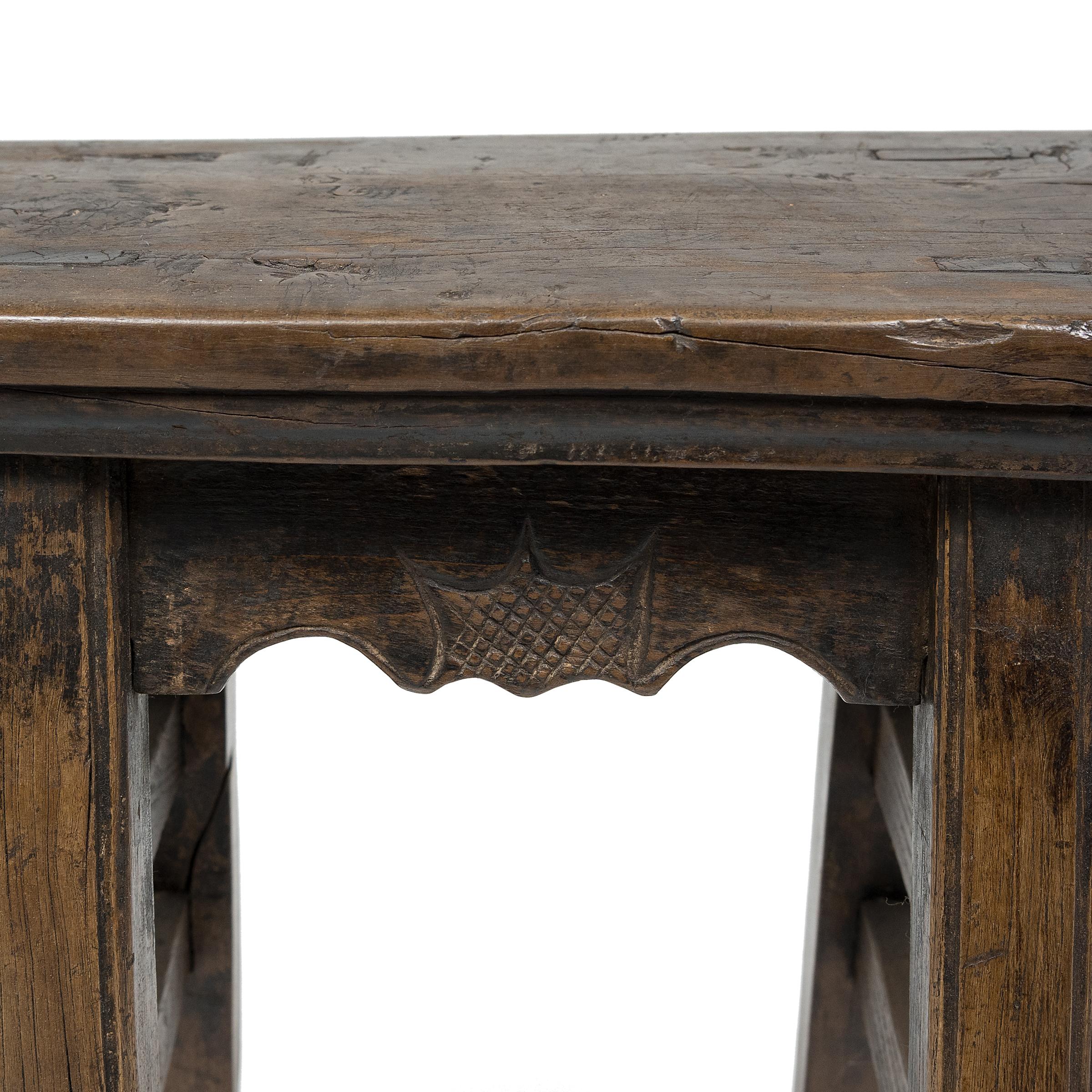 Provincial Chinese Courtyard Stool, circa 1900 For Sale 1