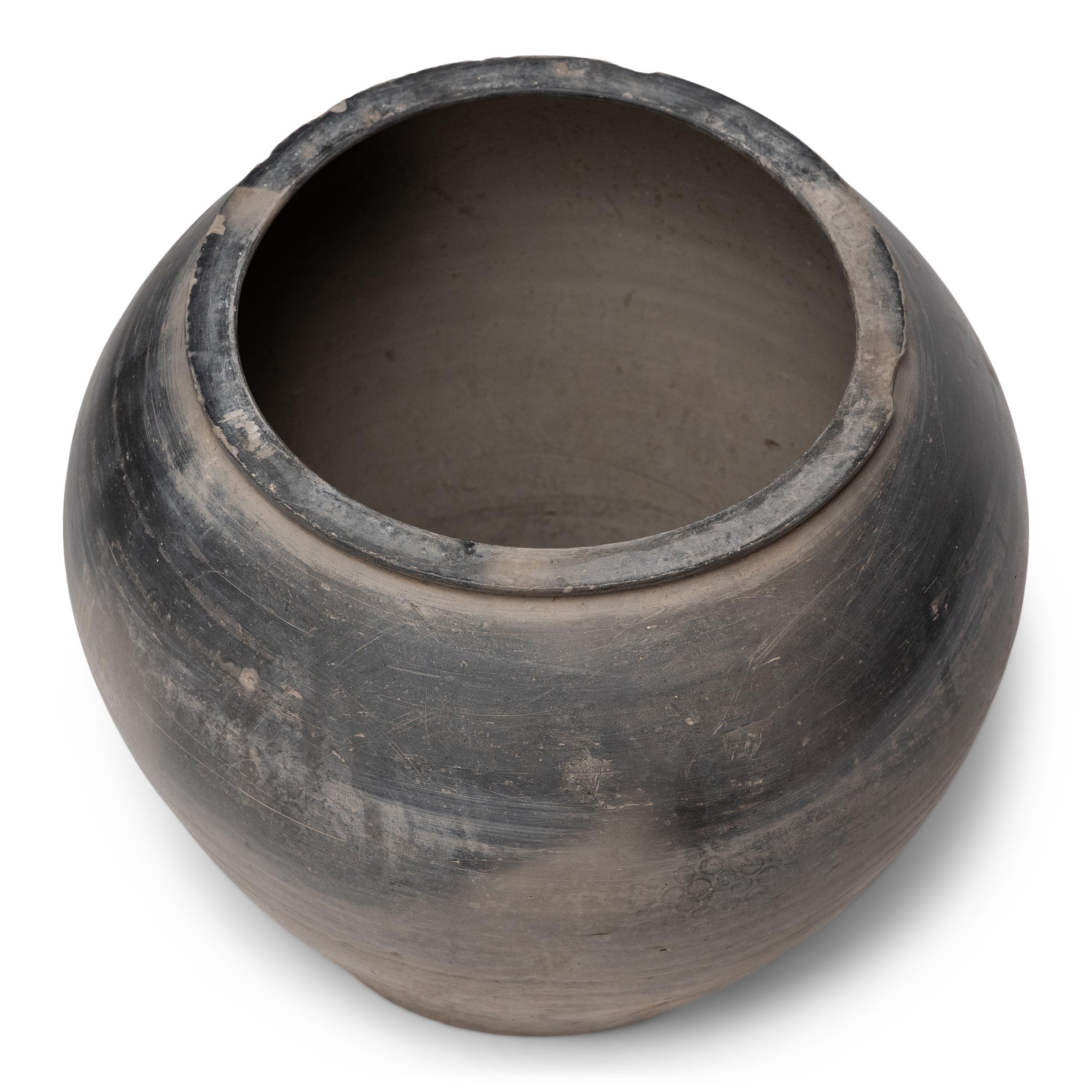 Organic Modern Provincial Chinese Earthenware Vessel, c. 1900