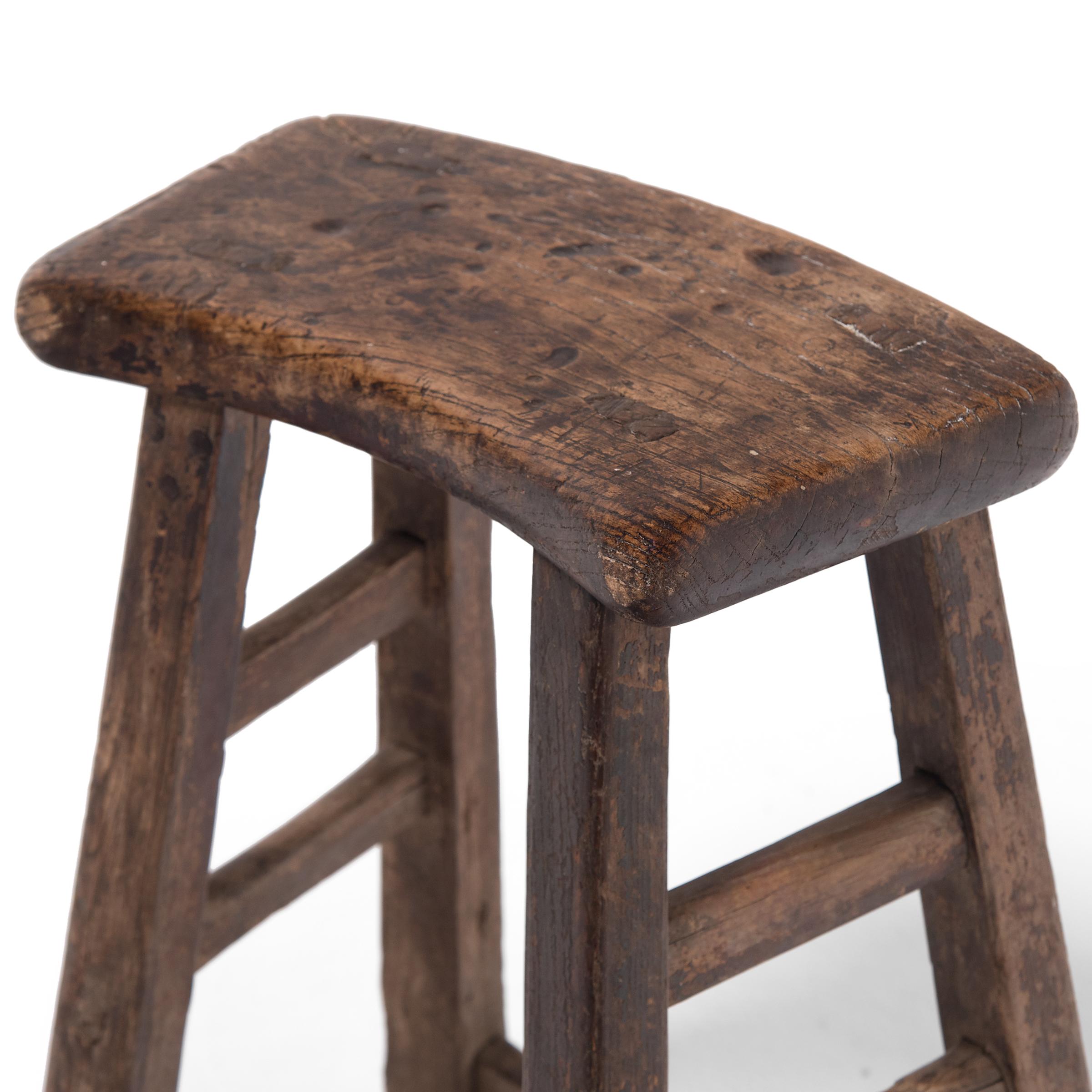 Provincial Chinese Fan Stool, circa 1900 In Good Condition For Sale In Chicago, IL