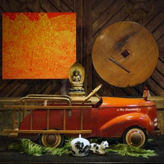 Chinesisches Bauernwagenrad aus der Provinz, um 1850