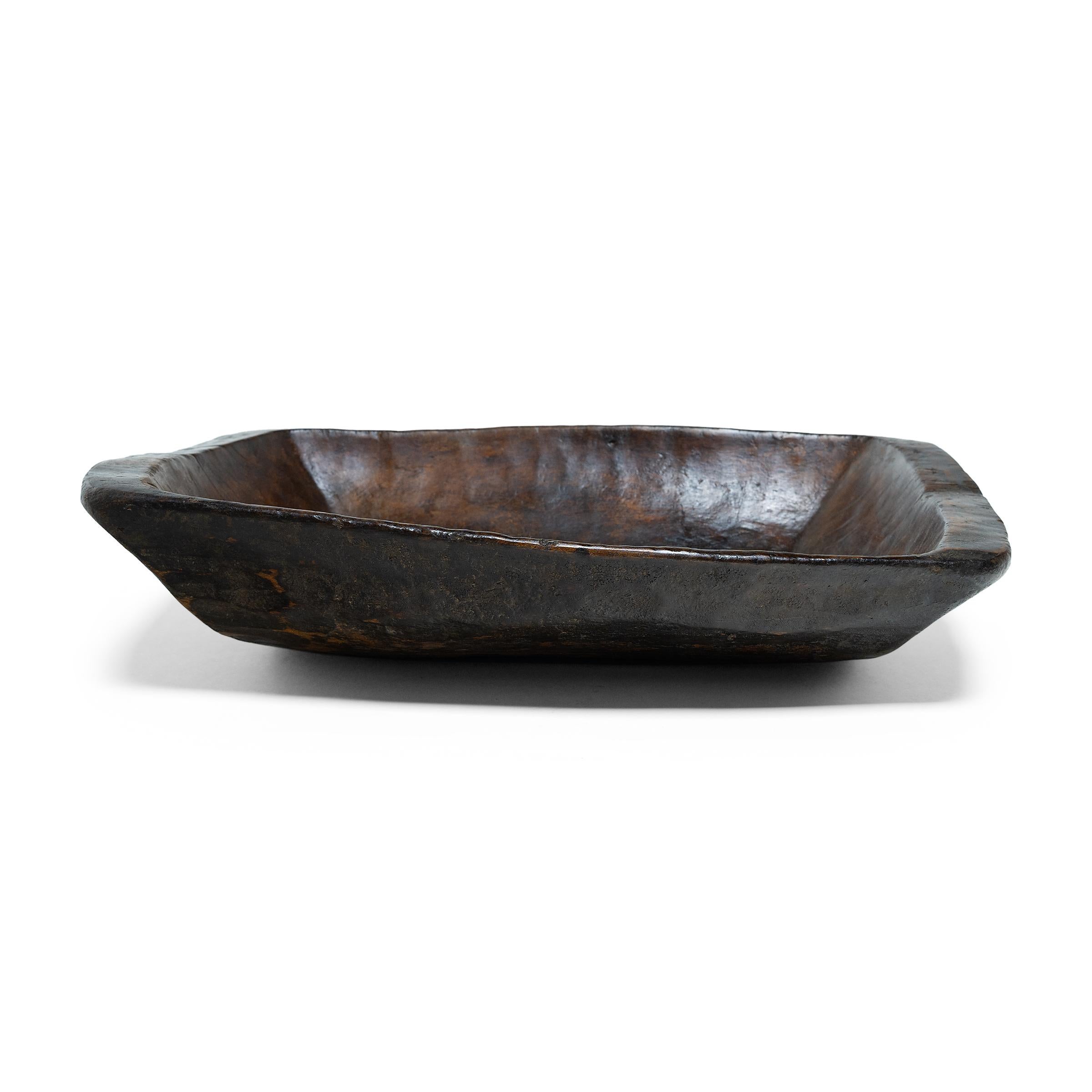 Hand-Carved Provincial Chinese Farm Tray, c. 1900