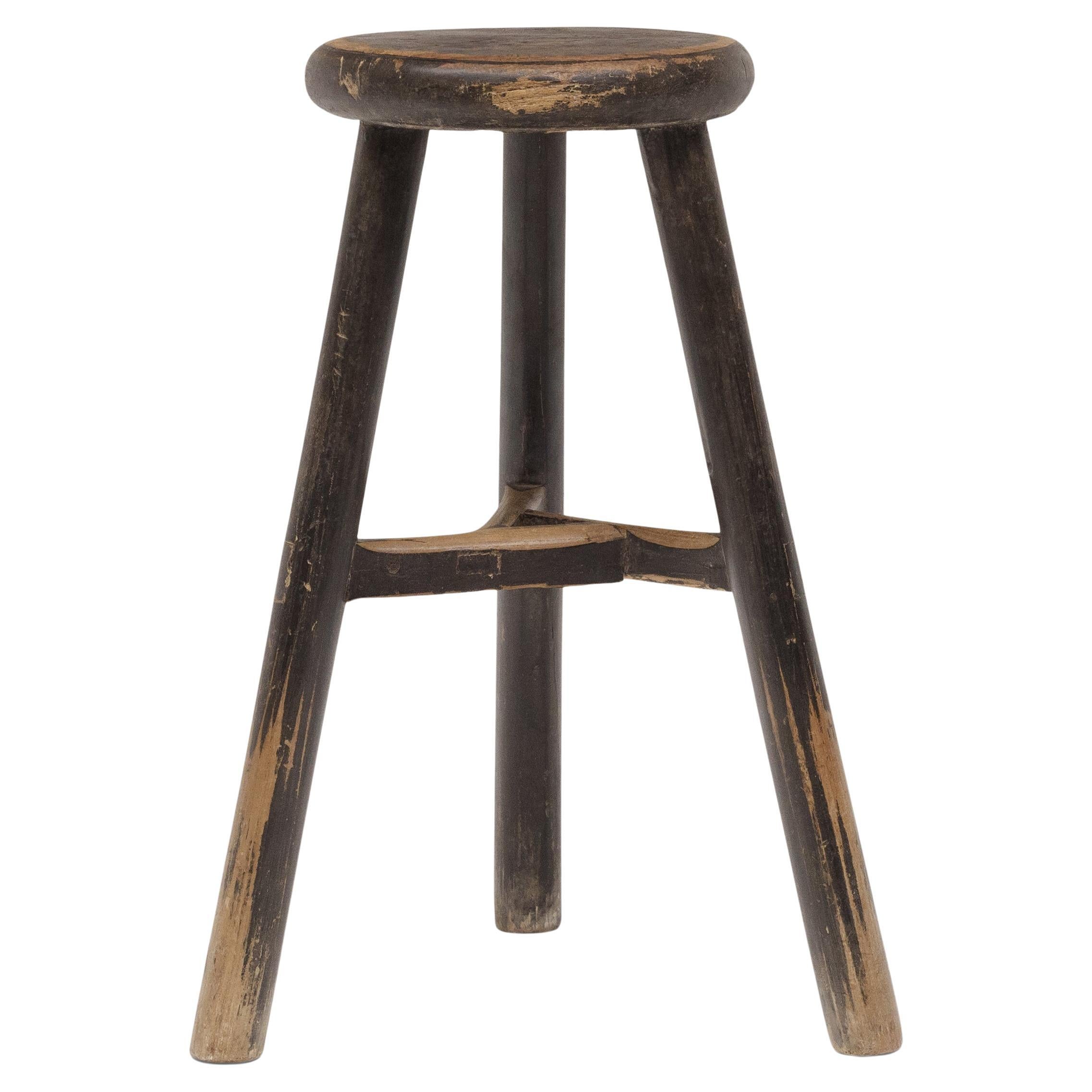 Provincial Chinese Full Moon Stool, c. 1900