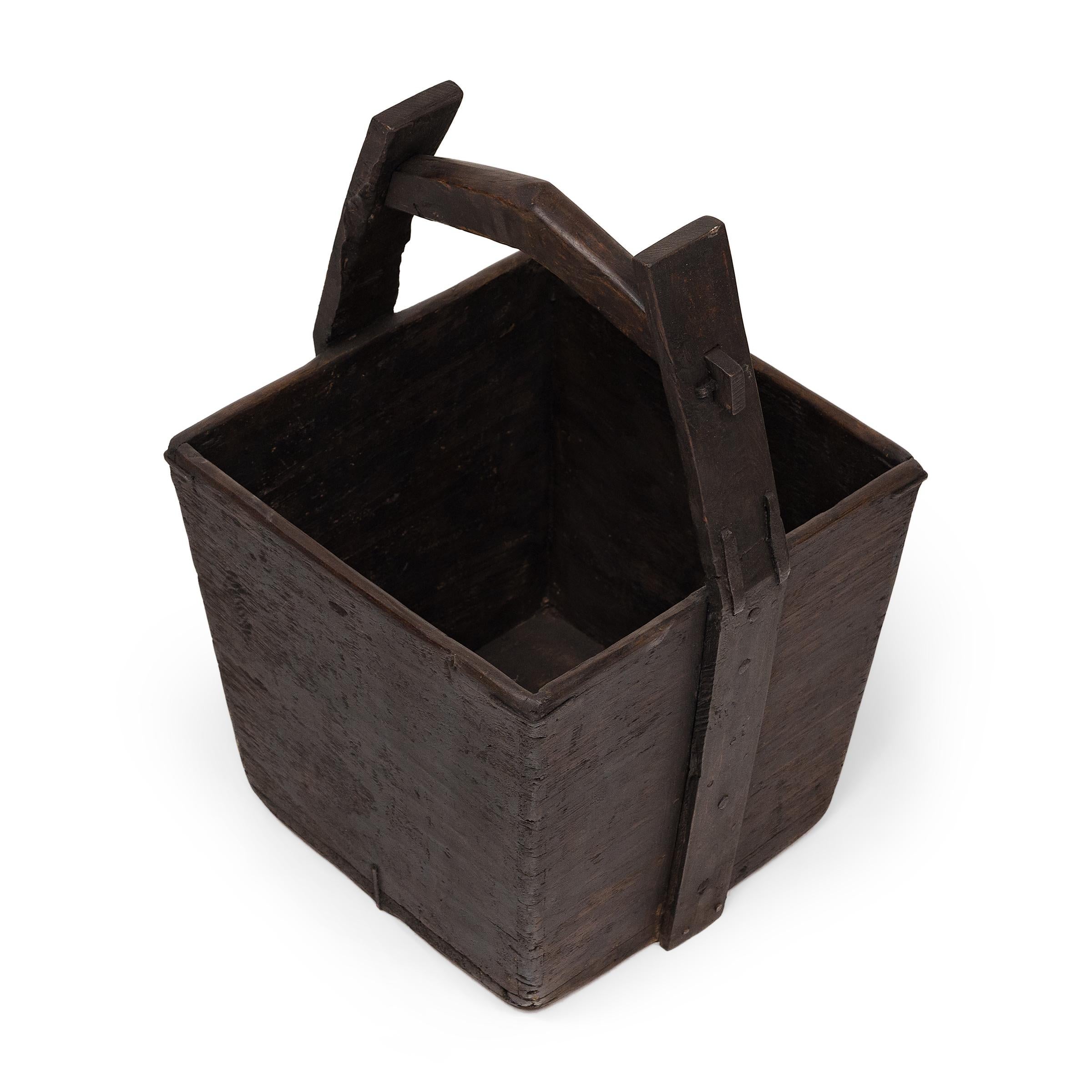 Rustic Provincial Chinese Grain Container, c. 1900 For Sale