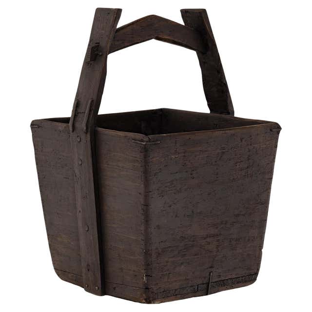 Red Lacquered Wooden Chinese Rice Container Planter or Jardiniere For ...