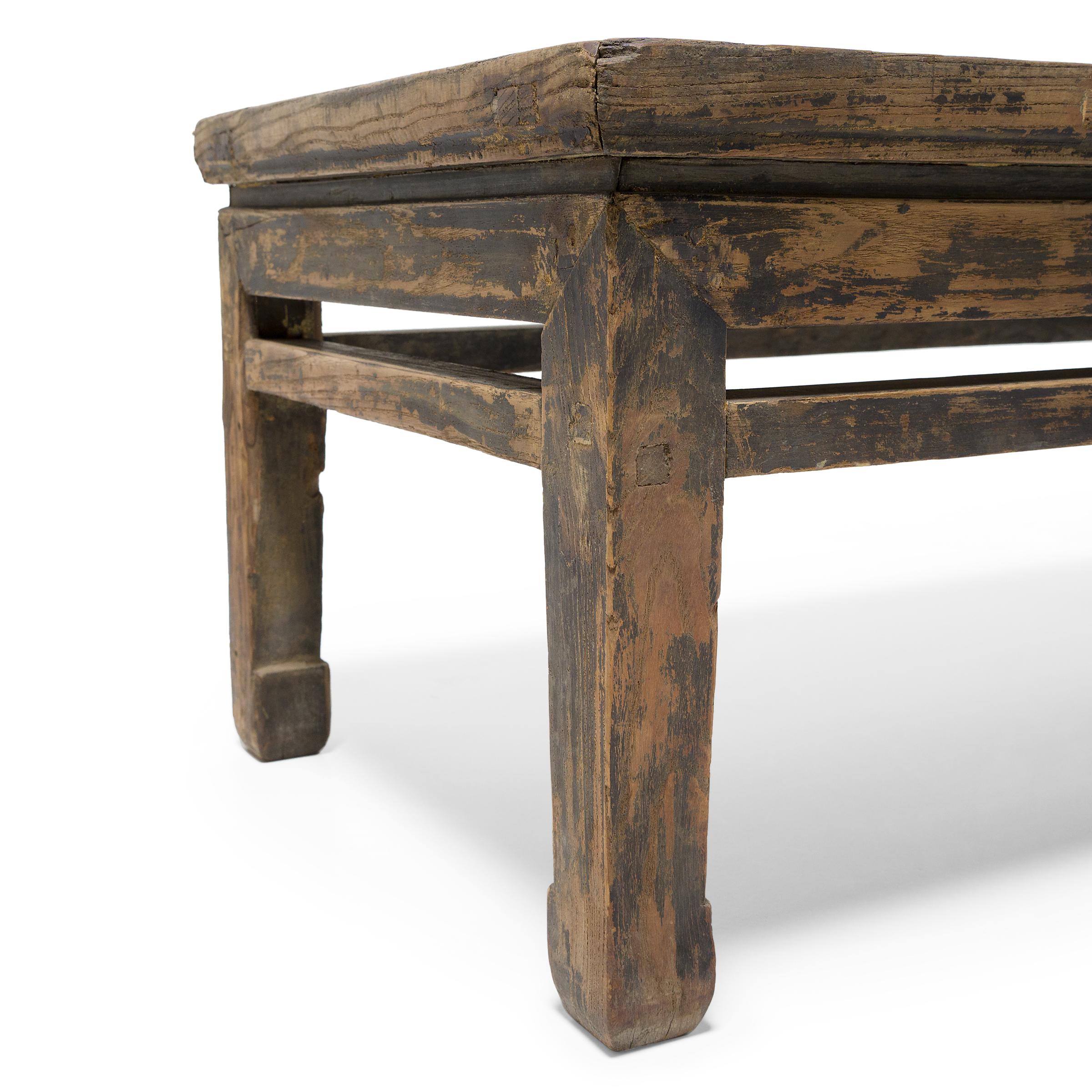 Elm Provincial Chinese Kang Table, C. 1800