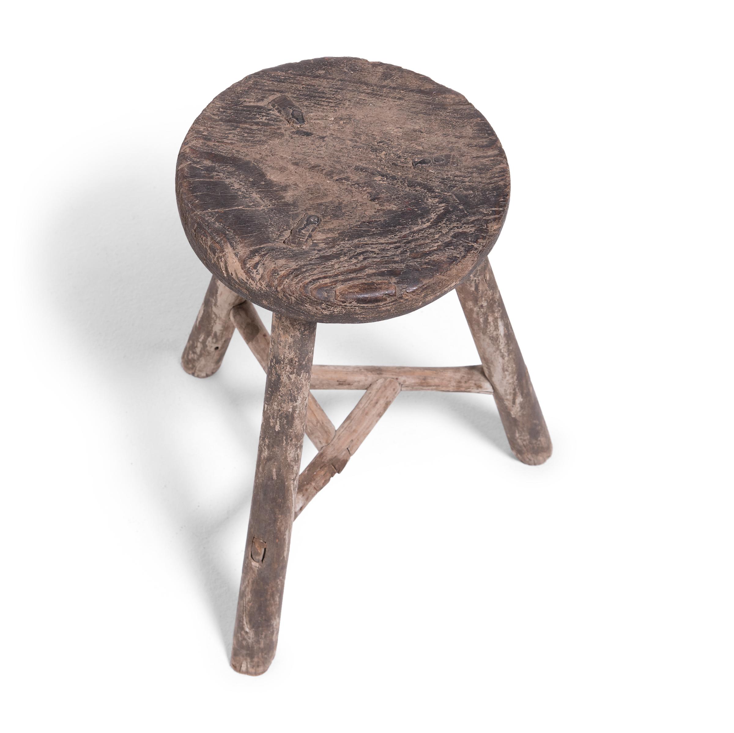 Rustic Provincial Chinese Porch Stool, c. 1900