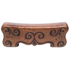 Provincial Chinese Scrollwork Headrest, circa 1850