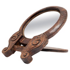Miroir de voyage chinois provincial provincial, vers 1850