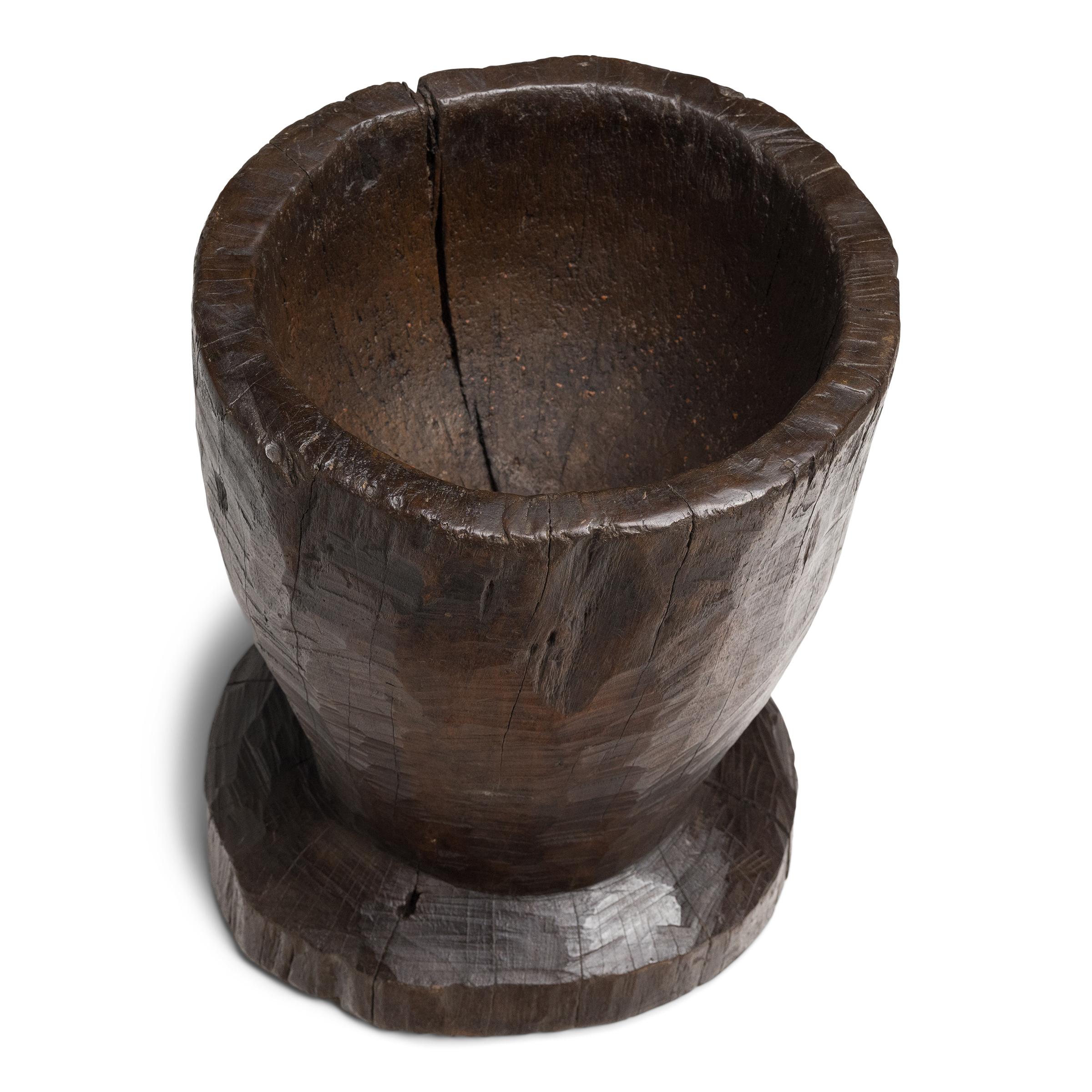 Chinois Morteau provincial chinois en forme de tronc, vers 1900 en vente