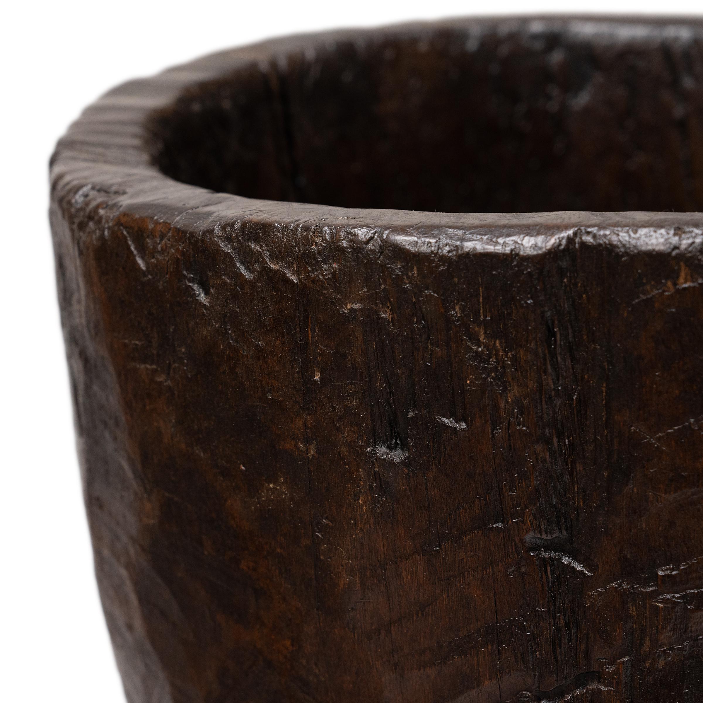Provincial Chinese Trunk Mortar, c. 1900 In Good Condition For Sale In Chicago, IL